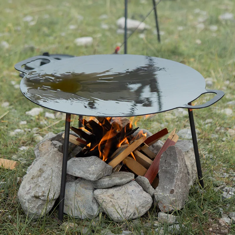 Naturehike Hyun Tie Baking Pan BBQ Pot Flat Bottom Large Baking Tray  Outdoor Camping Cast Iron Pan Barbecue Plate Picnic Supplie - AliExpress