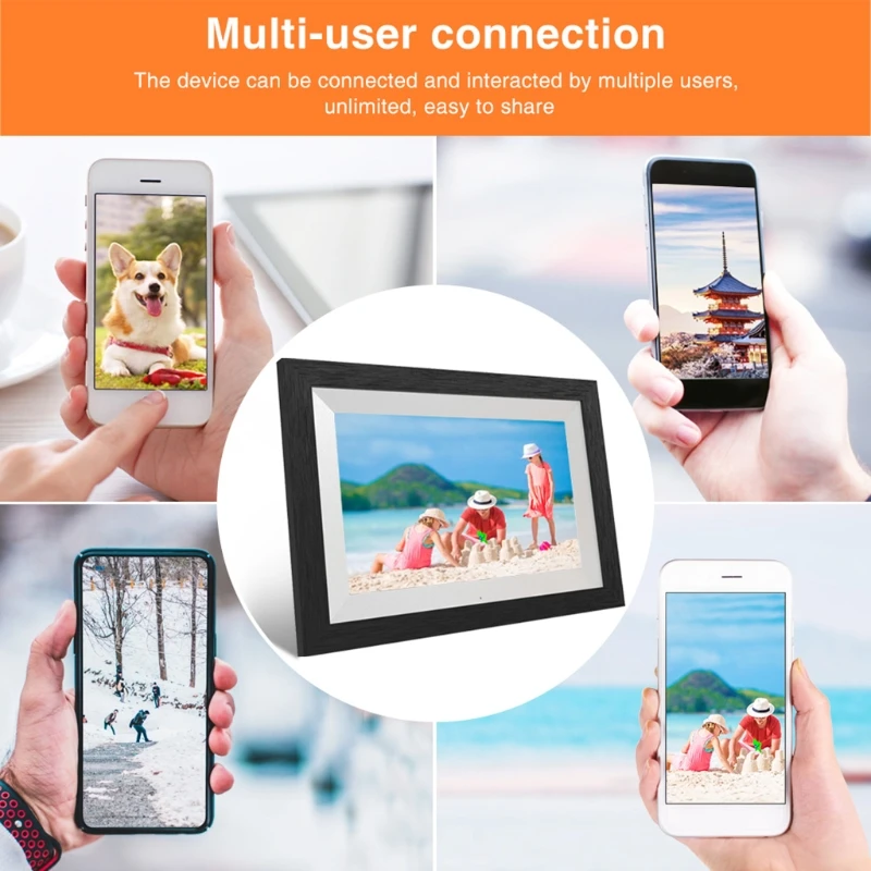 

G100 WiFi 10.1 Inch Digital Picture Frame 1280 x 800 IPS Touch Screen Share Photos Via App Email