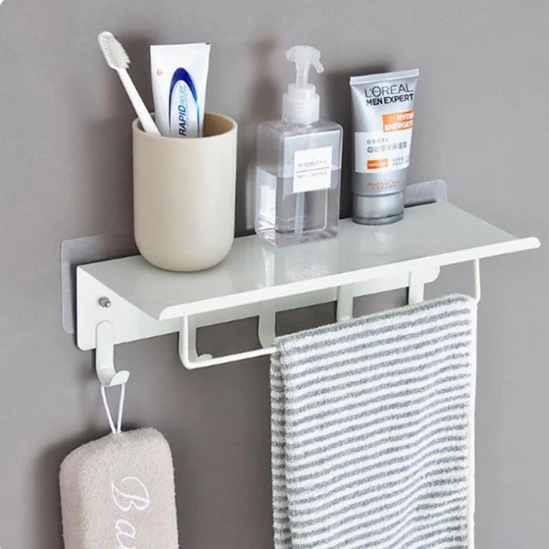 

Shower Storage Rack With Hook Kitchen Spices Storage Holder Seasoning Storage Shelf Towel Makeup Organizer Bathroom Accessories