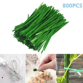 

800 Precut Tomato Stem Clip Plant Tie Sturdy Green Coated Wire for Gardening Reusable Cable Plant Cable Ties Plant Vine #25