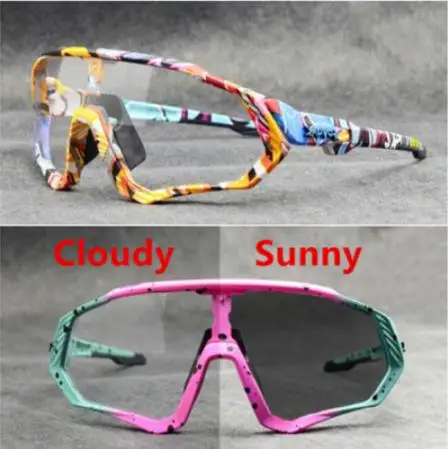 Cycling Sunglasses Sport Photochromic Eyewear Bicycle MTB Road Clear Hot-Sale Women Tr90 UV400 Discoloration Men Bicycle Goggles