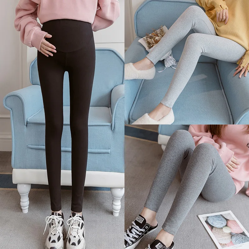 Pregnant Women's Solid Color Pants Leggings Spring /Autumn Thin Styles Fashion Casual Pants for Pregnant Women Belly Lift Pants spring autumn girls pants kids leggings cotton skirt pants teenager thicken trousers girl leggings casual warm pants