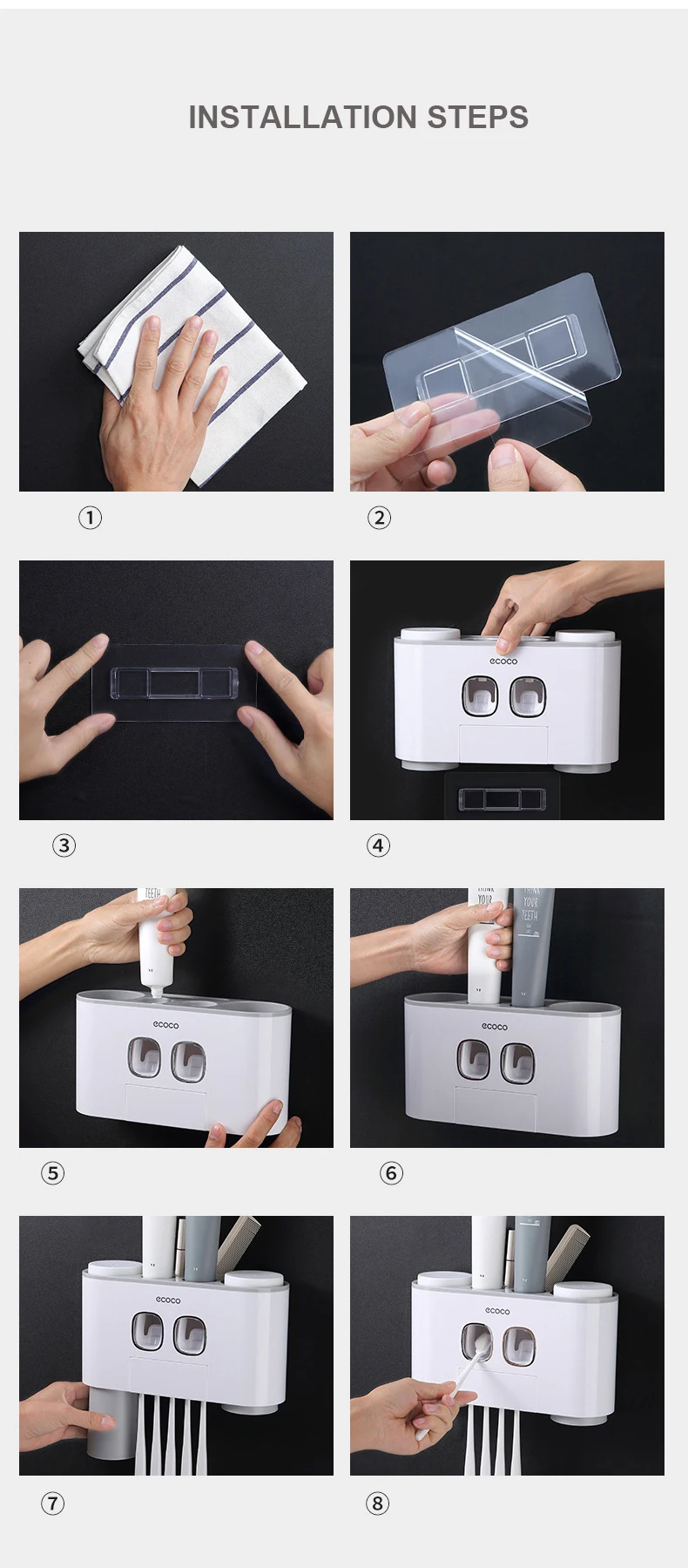 Automatic Toothpaste Dispenser Bathroom Accessories Set Toothbrush Holder Set 19 Automatic Toothpaste Dispenser Bathroom Accessories Set Toothbrush Holder Set