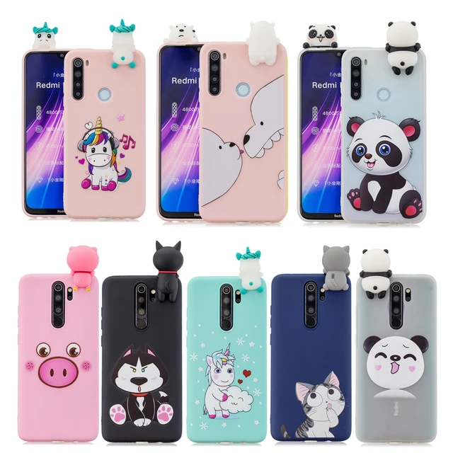 Redmi 8 8A for Xiaomi Redmi Note 8T Case 9S 3D Kawaii Panda Unicorn Silicon  Cover