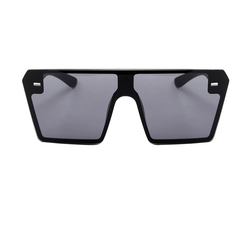 Квадратные Солнцезащитные очки больших размеров для женщин, роскошные брендовые модные плоские красные черные прозрачные линзы, цельные мужские солнцезащитные очки с зеркальным покрытием UV400 - Цвет линз: C6