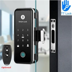 TTLOCK – serrure intelligente Wifi pour porte coulissante en verre, télécommande sans fil RF, serrure de porte électronique en bois, bluetooth 