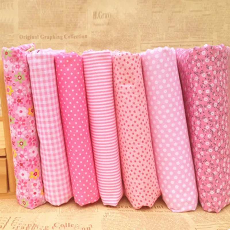 

Mixed Series Fabrics Cotton Bundle Scraps Offcuts Quilt Fat Quarters 7pcs/kit