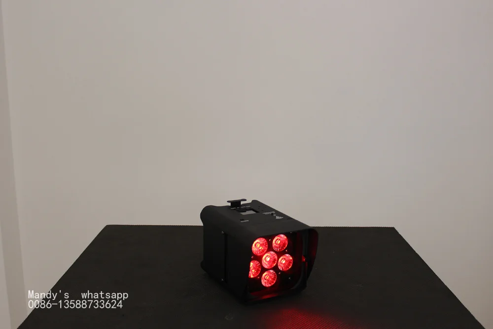 Беспроводной УФ прожектор DMX 6X18W RGBWY работает от батареек с дистанционным