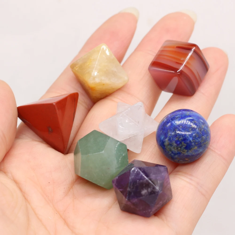 새로운 크리스탈 Merkaba 자연석 Merkabas Wiccan Reiki 치유 차크라 보석 동상 DIY 쥬얼리 홈 인테리어 선물 7PCS 수집