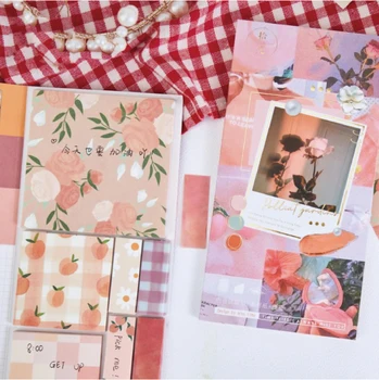 

Creative Novelty Flowers Combination Notepad Retro Tearable Message Note Memo Material Paper School Supplies Office Stationery