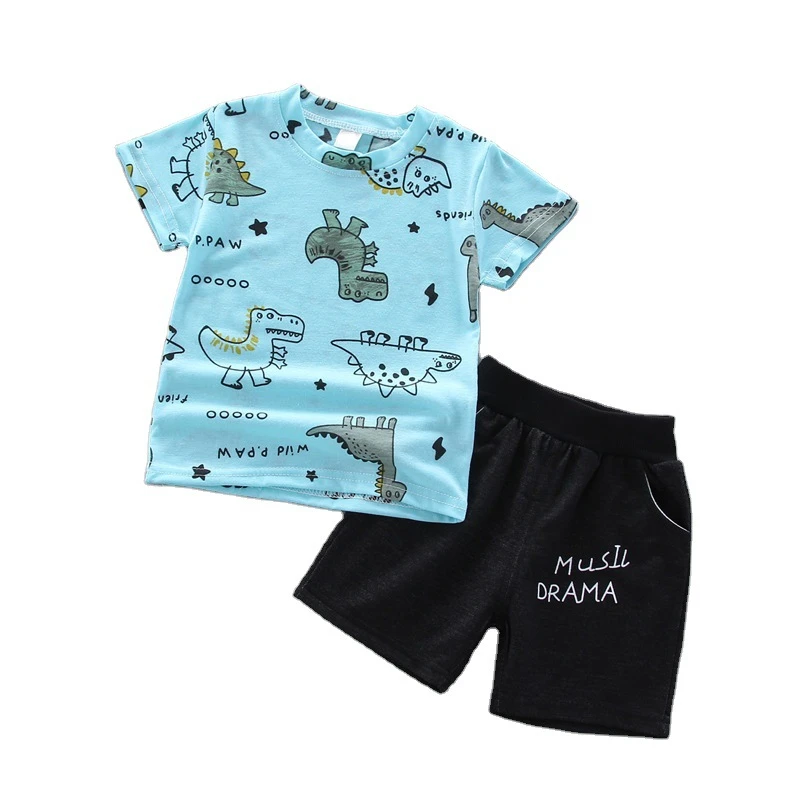 Ropa de dibujos animados para bebés, camiseta de para y niñas, pantalones 2 unids/set/conjunto, chándal informal algodón para niños pequeños|set de ropa| - AliExpress