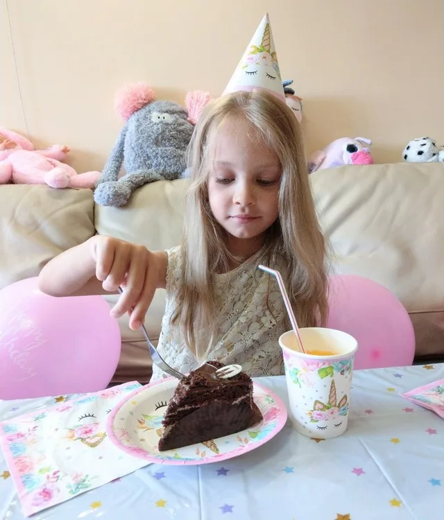 10 шт. подарочных пакетов Единорог вечерние поставки Baby Shower шар чашки салфетка