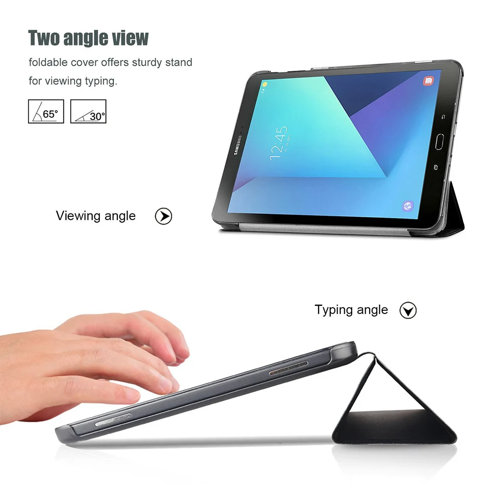 Для samsung Galaxy Tab S3 9,7 дюймов T820 T825 Ультратонкий чехол из искусственной кожи с магнитной застежкой и прозрачным стеклом