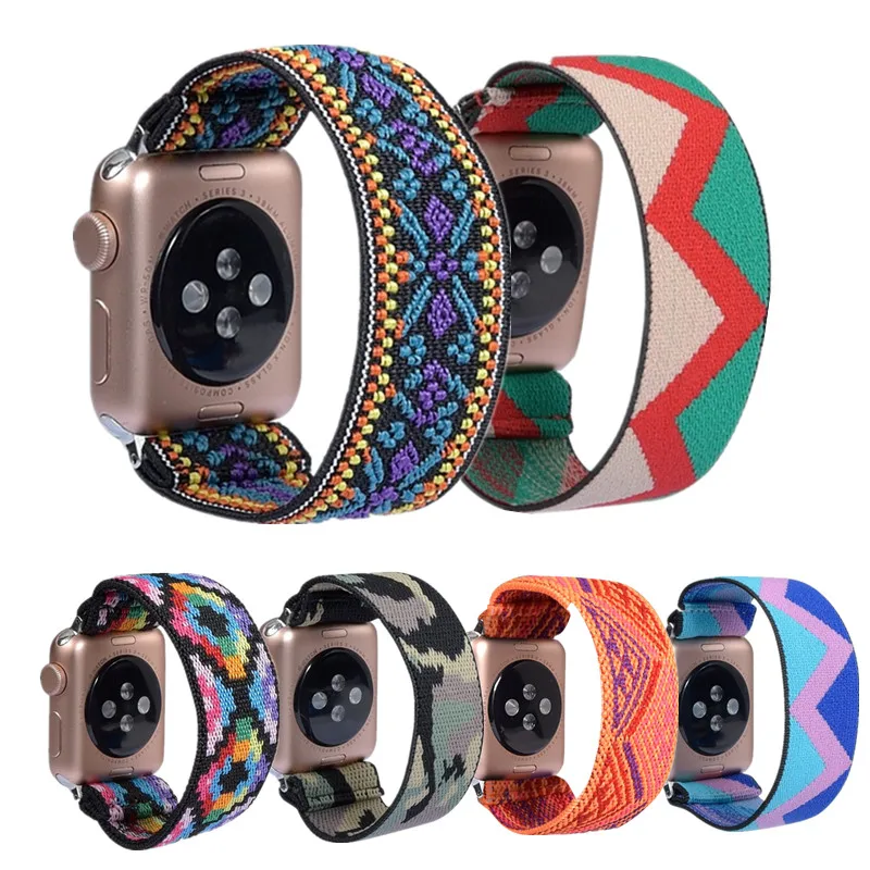 

Scrunchie strap for apple watch 5 band 40mm 44mm Women Elastic watchband 42mm 38mm wrist Bracelet for iwatch series 5 4 3 2 1