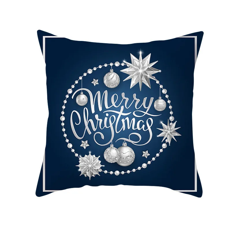 Mling 1 шт. 45x45 см Рождество синий шар серии полиэстер персиковая кожа наволочки Талия Подушка Декоративные подушки Чехол