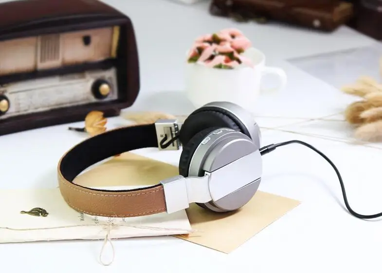 Ретро беспроводной Bluetooth спортивные наушники для бега складное кожаное оголовье громкой связи Bluetooth гарнитура наушники с микрофоном для мобильного телефона, гарнитура - Цвет: silver