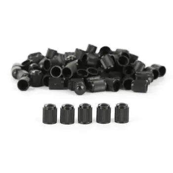 

Automobiles Tire Valve Air Dust Cover Stem Cap Tire Wheel Stem Pressure Valve Caps 100pcs Black Plastic Auto Car Truck Wheels
