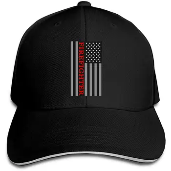

Classic Unisex Firefighter Red Line Flag Trucker Hats Baseball Cap