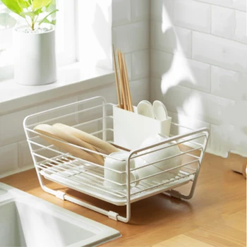 

Kitchen Dish Drainer Drying Rack Drying Storage Organizer Kitchen Sink Holder For Plates Bowl Cup Tableware Shelf Basket Metal