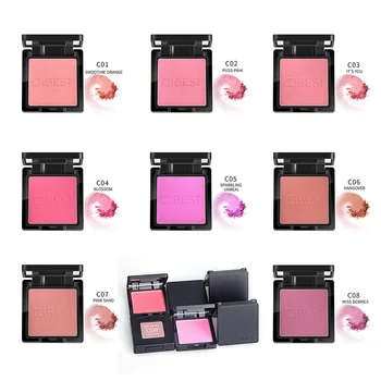 

Qibest Blush Powder Face Cheek Makeup Palette Matte Peach Blusher Long-lasting Waterproof Natural Nude Cosmetic Make Up Blushers