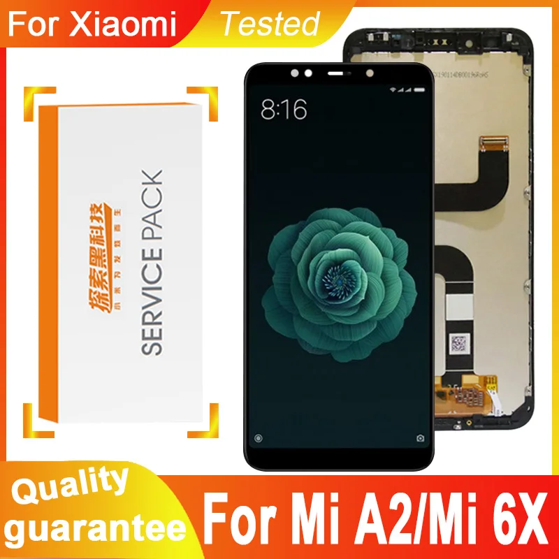 100% протестированный 5 99 ''Замена дисплея для Xiaomi Mi A2 MiA2 ЖК-сенсорный экран