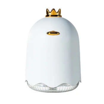 

Quiet Compact Crown Humidifier Household Desktop Small Car Air Purifier USB Mini Atomizer White