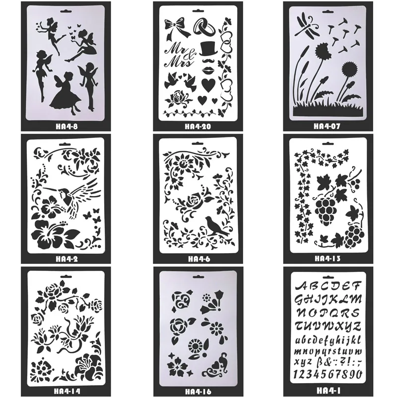 

Hollow Template Lace Ruler Painting Template Kids School Education Drawing Handmade DIY Material Photo Album Decor Accessories