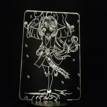 

The Little Red Lady of The Fox Dev Anime Girl 3D Lamp Pretty Present for Baby 3AA Battery Operate LED Night Light Lamp Dropship