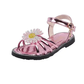 

Girls Summer Sandals Baby Girl Toddler Kids Sandals With Flowers Sweet Princess Soft Children's Beach Sandal Size 26-36