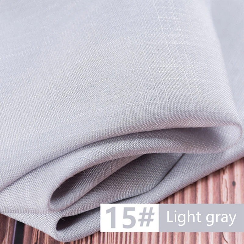 Light gray Хлопок, лен, Помытый бамбуковый хлопок, льняная ткань, одежда, платье, ткань DIY ручной работы, стеганное лоскутное шитье, мягкая ткань, Новинка - Цвет: Light gray