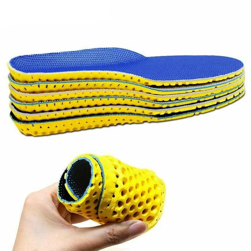 Plantillas de cojín transpirables y elásticas para correr, para plantillas de pies, almohadilla ortopédica de espuma viscoelástica, Unisex, 1 par