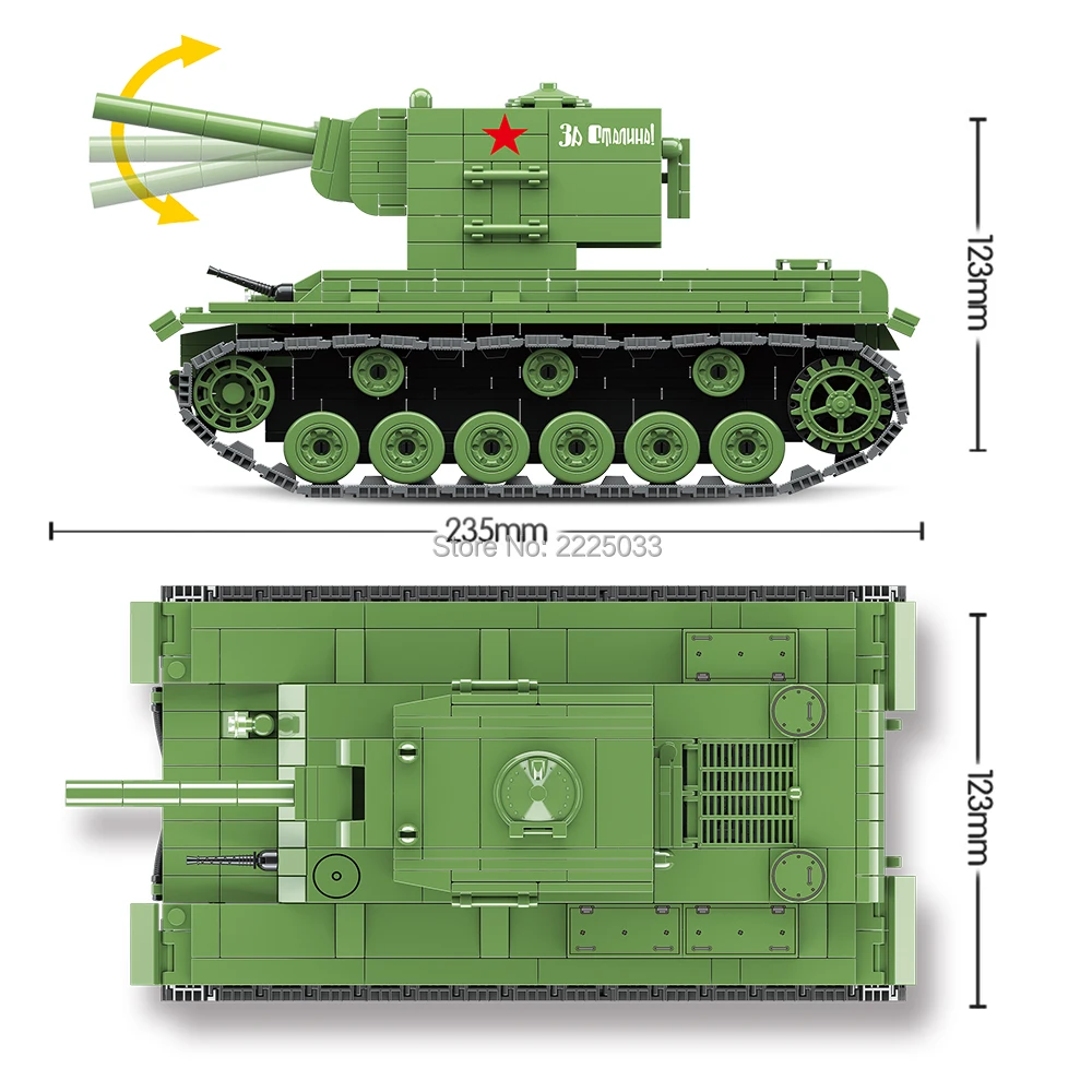 Мировой войны танк KV 2 тяжелый Panzer Танк военные ww2 армии советского солдата Minifis