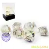 Bescon Unpainted Raw Plating Polyhedral Dice Set of Pearly Transparent, RPG Dice Set of 7 3
