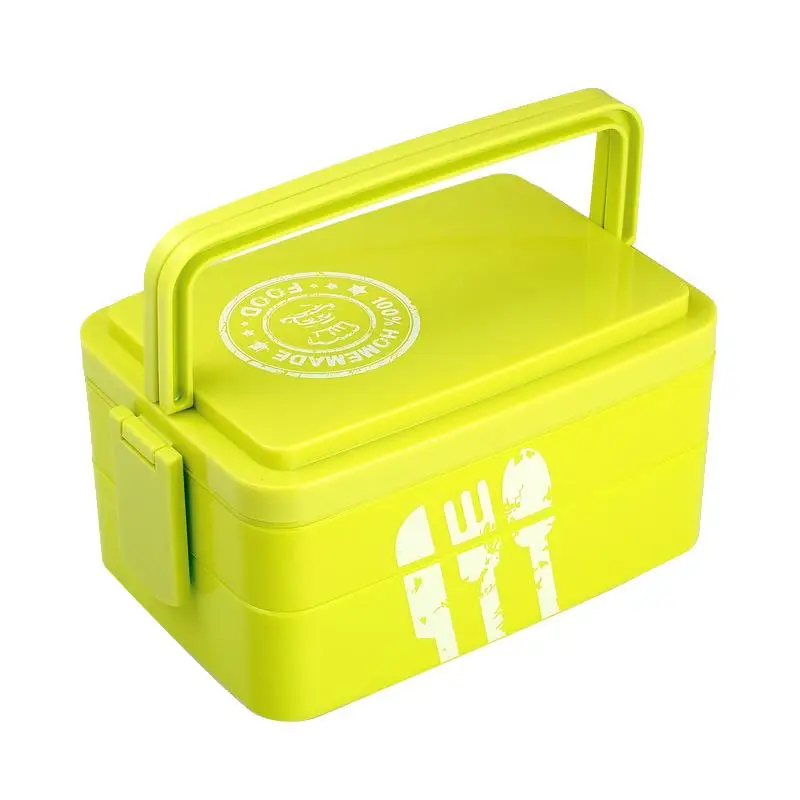 

Double Layer Environment-Friendly Lunch Box Tableware Food Container Multi-functional Durable Bento Box Dinnerware Accessories