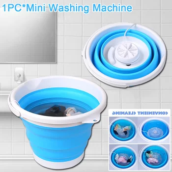 

Laundry Cleaner Ultrasonic Turbines Underwear Folding Portable Clothes Mini Washing Machine Bucket Dorms USB Connection Tub