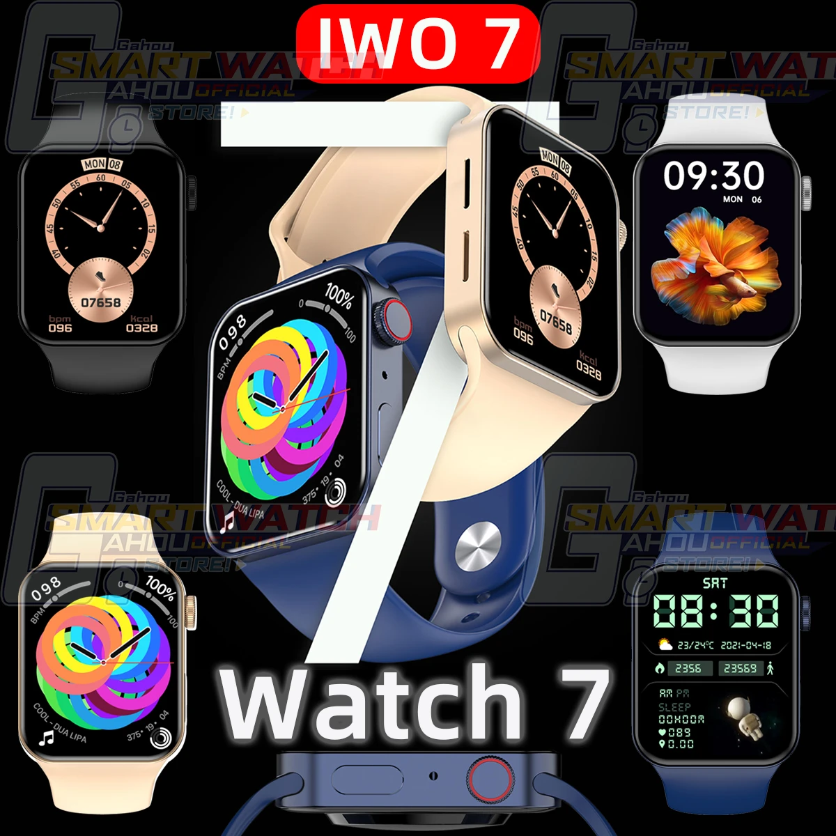 Smart Watch 7 IWO 7 2021 Hot men smartwatch Bluetooth call music Sport  Watches for women men PK HW22 PLUS DT100 PRO|Smart Watches| - AliExpress