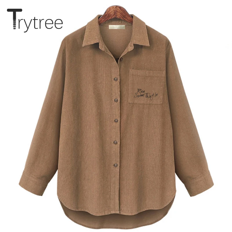 Ttytree 2020 осенне-зимняя женская Повседневная Блузка с отложным воротником