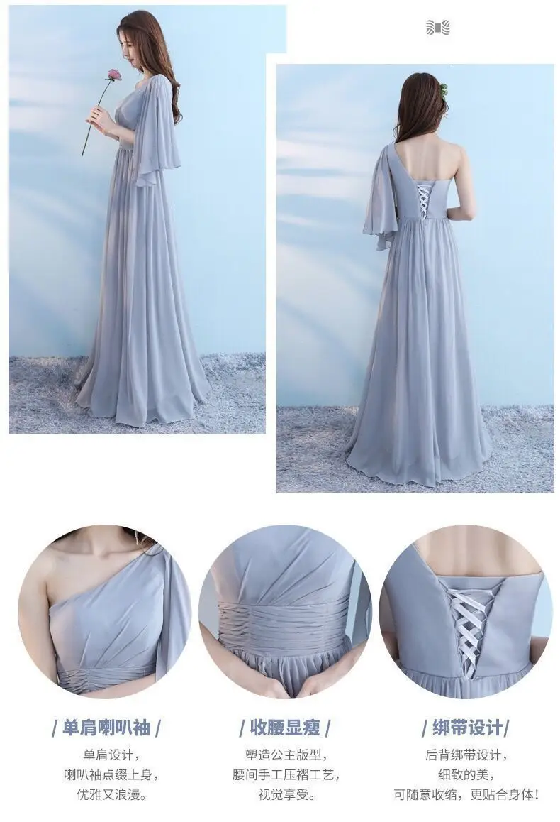 Vestido Longo, розовые платья подружек невесты, новинка, элегантное серое длинное свадебное платье трапециевидной формы с v-образным вырезом, Robe De demoiseur D'honneur