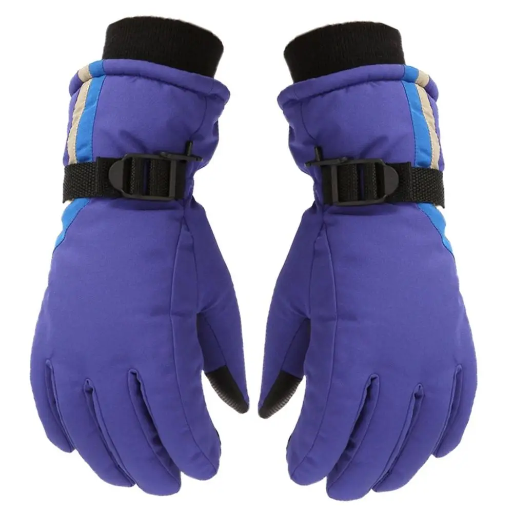 Утепленные зимние лыжные перчатки для холодной погоды для детей сохраняющие тепло водонепроницаемые ветрозащитные#5S19