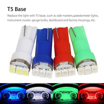 

Odometer Car Light Gauge Light Bulb T5 12V 40pc/Set T5 74 2721 Wedge 3-SMD-3014