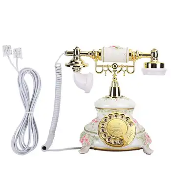 

Rotating Dial Antique Telephones Retro Country Style Vintage Handset Landline Home Fixed Desk Phone Hot Sale