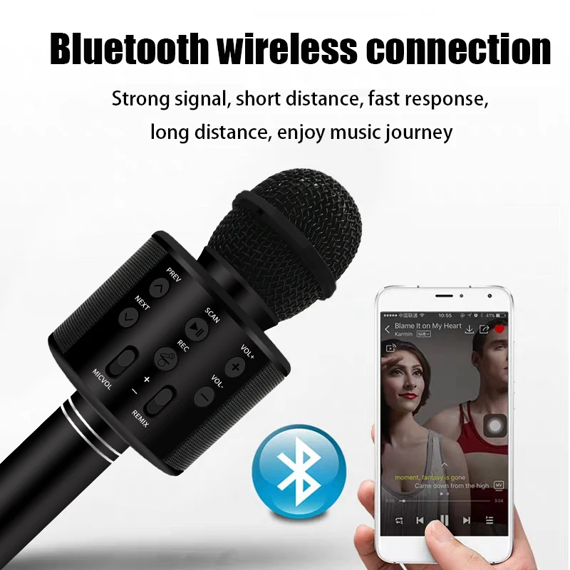 

Wireless microphone condenser bluetooth karaoke speakerportable microphone radio mikrofon recording studio recording microphone