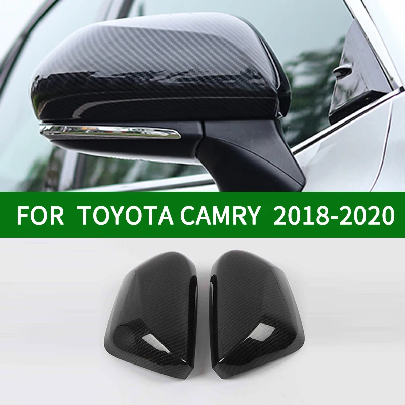 For TOYOTA CAMRY XV60 2018-2020 car Rearview mirror cover trim accessories black carbon fibre Side Turn Signal Mirror Covers | Автомобили