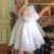 Women Puff Sleeve Tulle Tutu Princess Dress Square Collar Mesh Ruffle Bubble Skirt Wedding Evening Party Prom Mini Fairy Dress 10