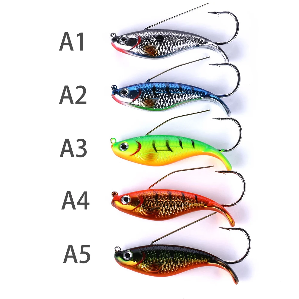 8.5cm Outdoor Winter Fishing Artificial Sinking Bait Ice Angling Single Hook Crank Hard Lures