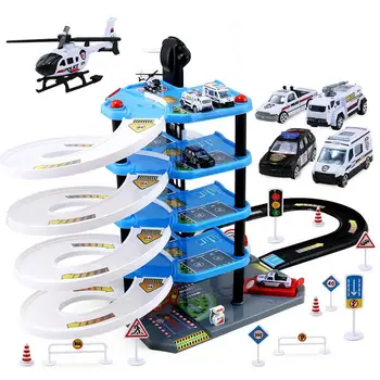 

Children's Suit Multi-layer Rail Car Toy Boy Diy Jigsaw Puzzle Christmas Surprise Gift Children's Parking Lot Toy Rail Car