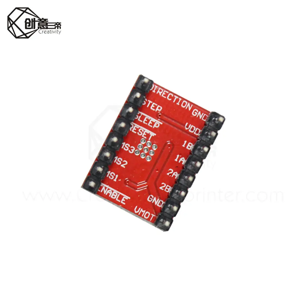 Драйвер шагового двигателя 5 шт./лот A4988 радиатор красный модуль драйвера с