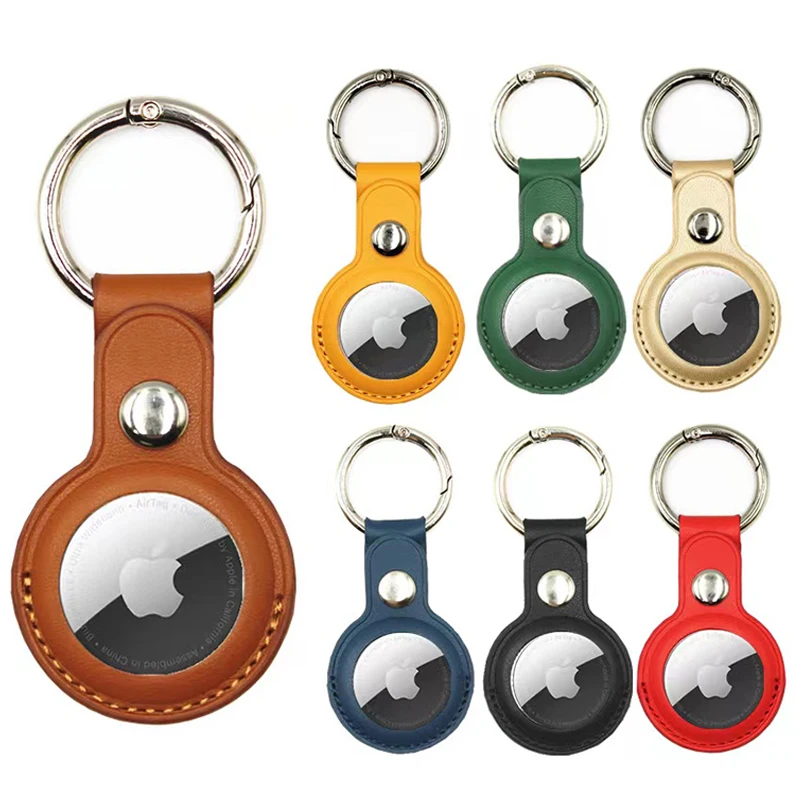 

Leather Protective Case For Apple AirTags Keychain Locator Protective Cover Bag Fashion Pendant Air Tag Accessories