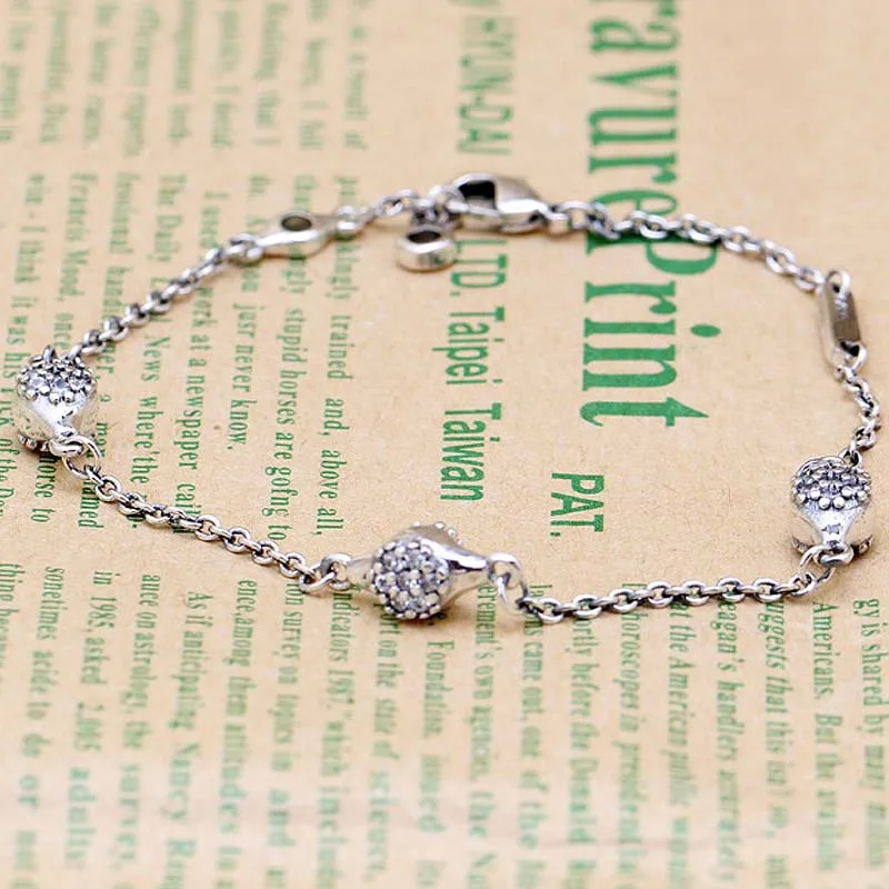 Современный браслет Lovepods с кристаллами, цепочка, браслет, браслет, подходит 925 пробы, серебряный браслет, бусина, шарм, сделай сам, хорошее ювелирное изделие