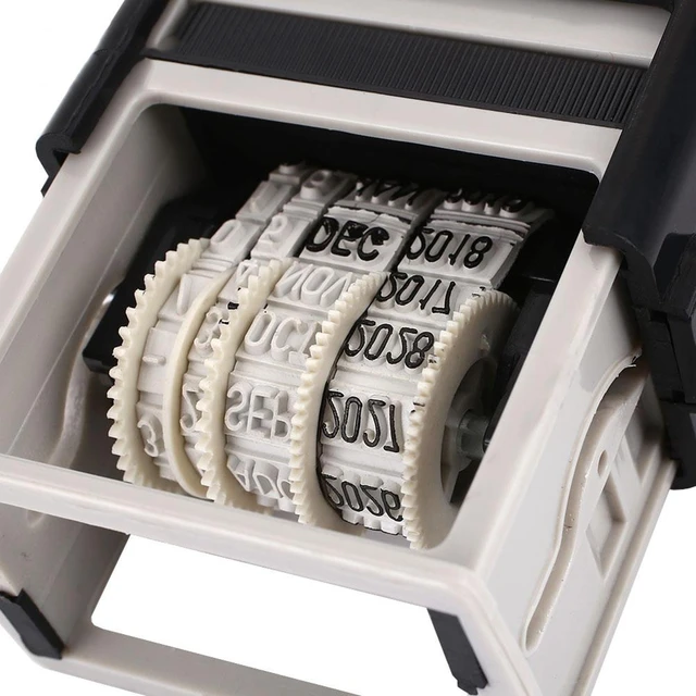 1PC Date Stamps Mini Words Wheel Scrapbooking Supplies ABS Account Roller Seal DIY Office Supplies Mud Set Date Seal Date Stamps 5